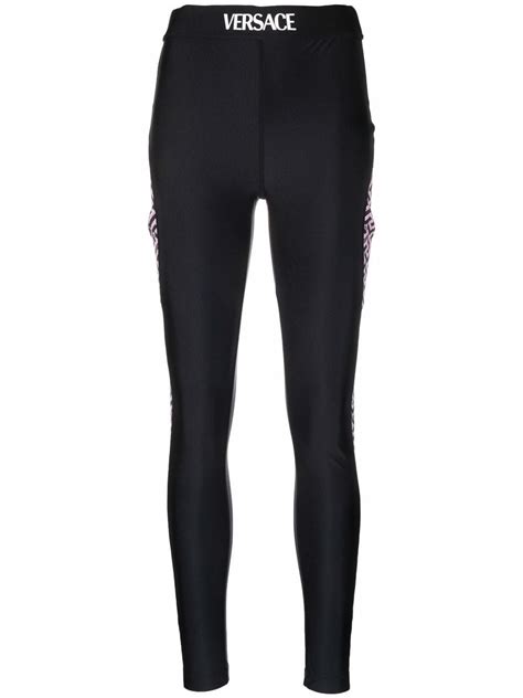 versace leggings black|More.